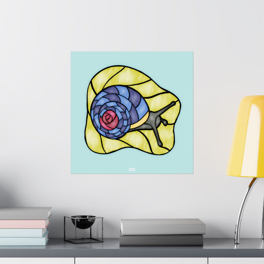 Stained Glass Snail poster