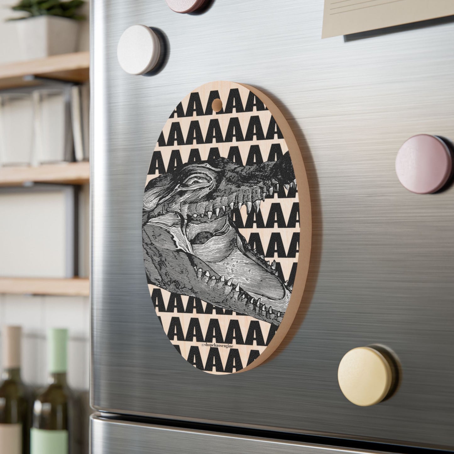 AAAAAAAH wooden ornament with magnet back