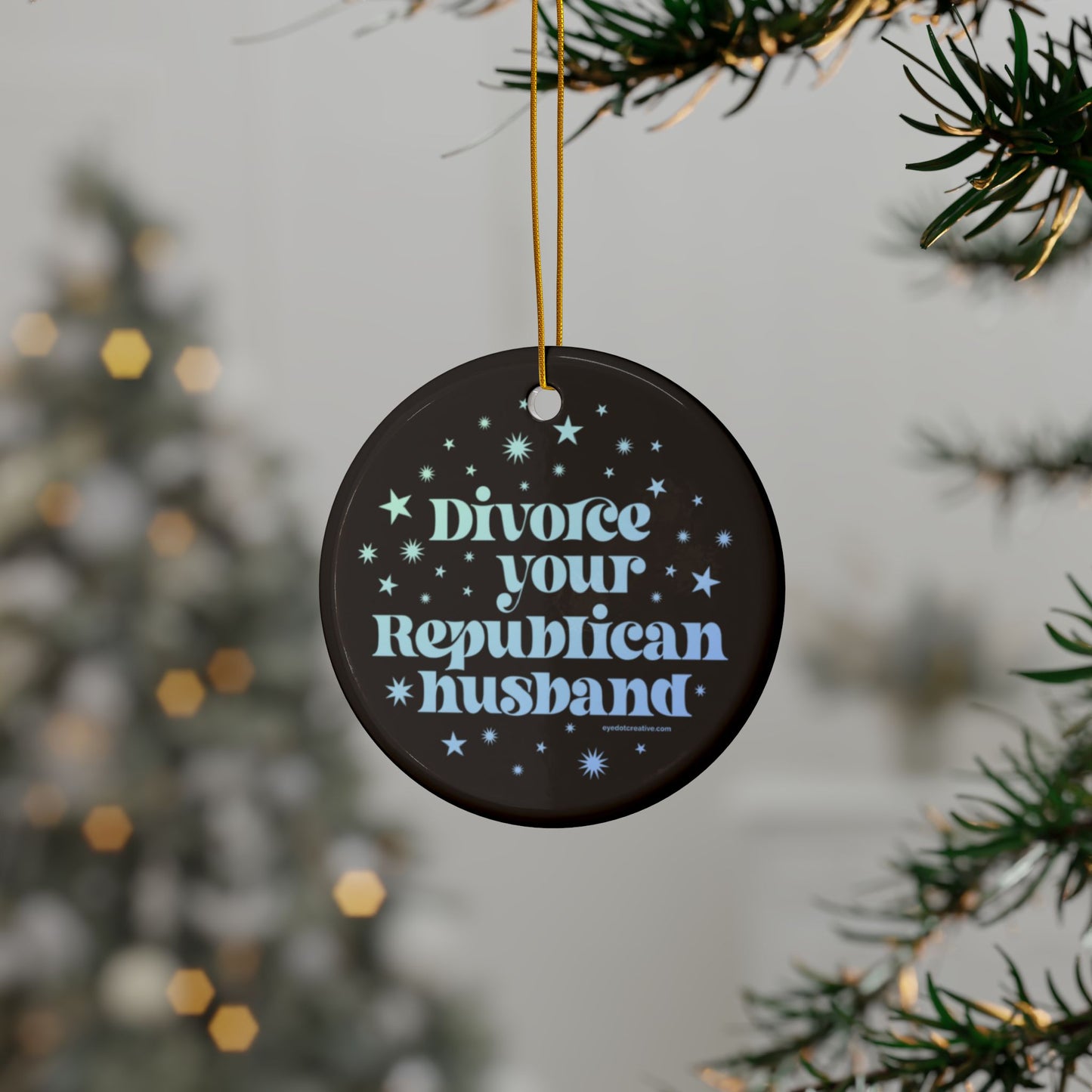 Divorce Your Republican Husband ceramic ornament