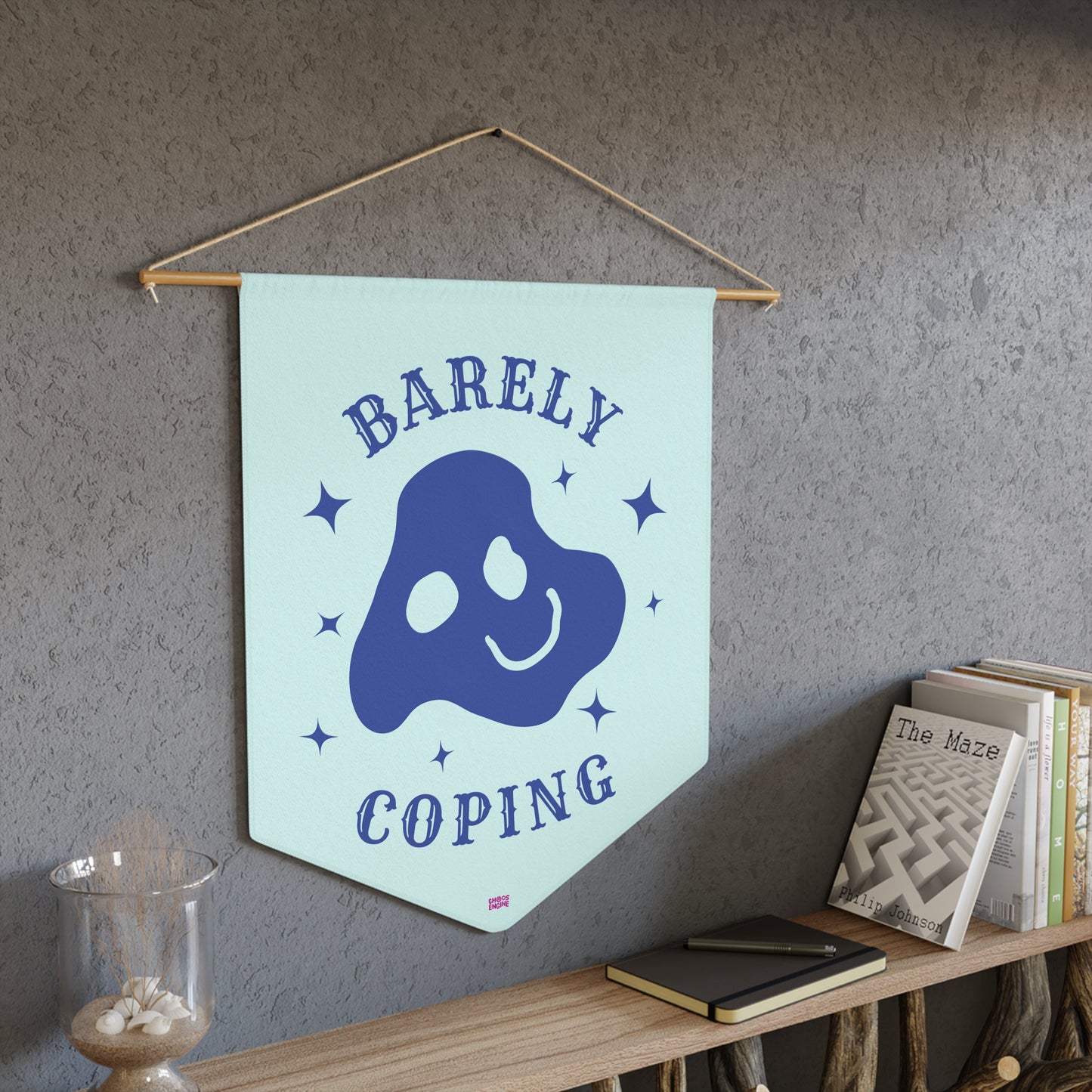 Barely Coping hanging pennant
