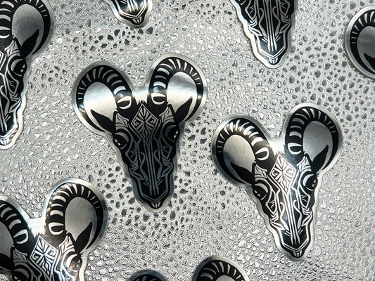 Capricorn mirror-finish sticker