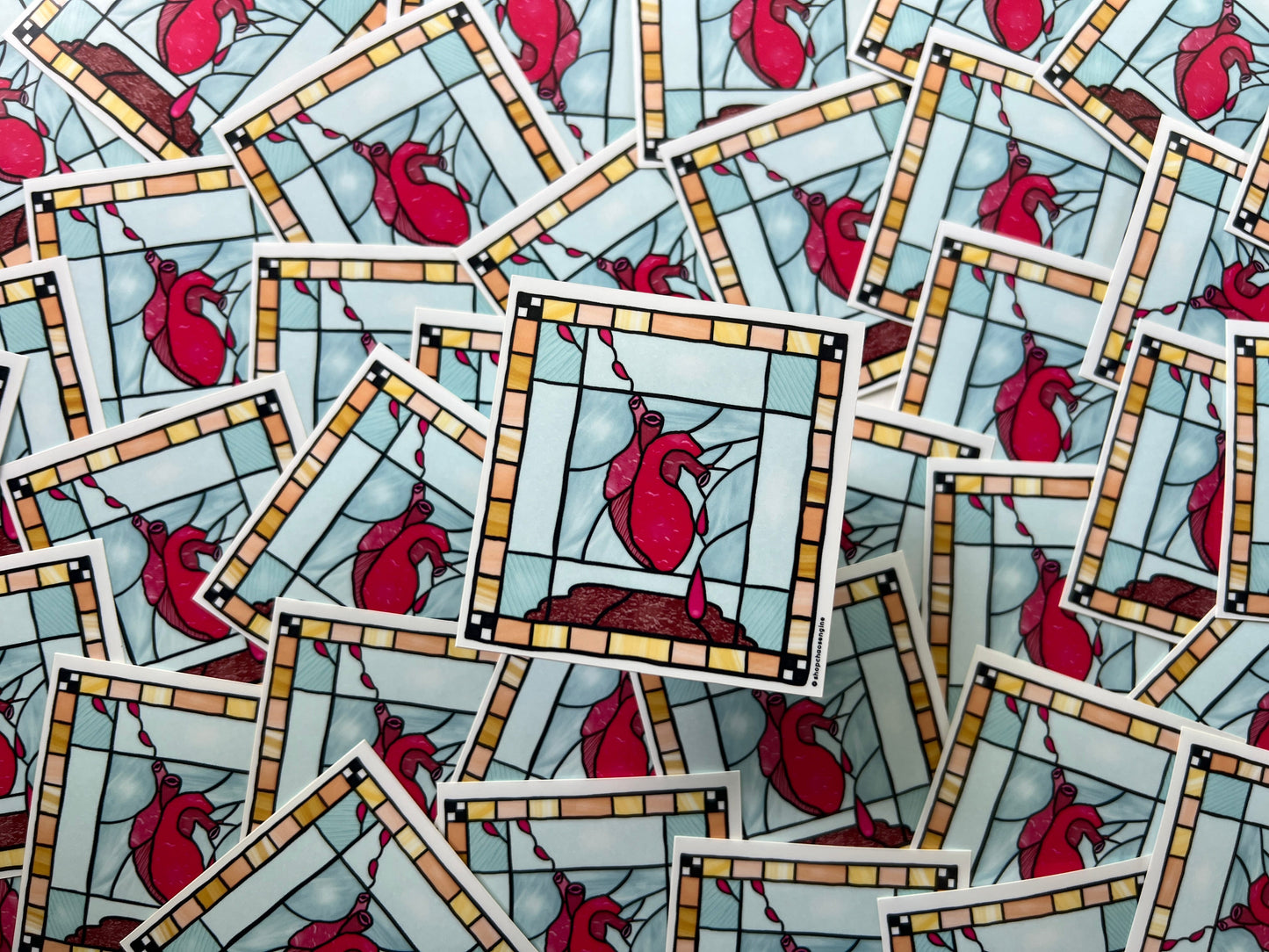 Heart of Stained Glass vinyl sticker