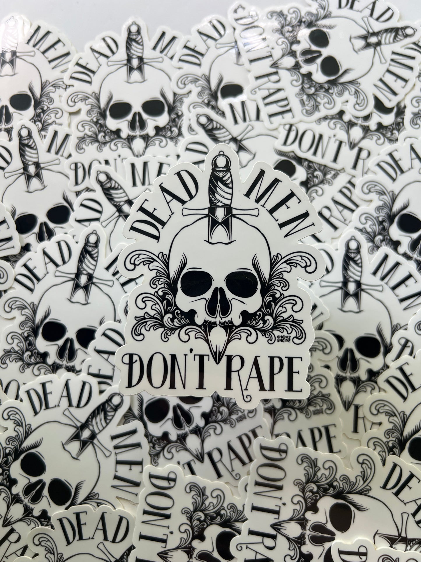 Dead Men Don't Rape vinyl sticker