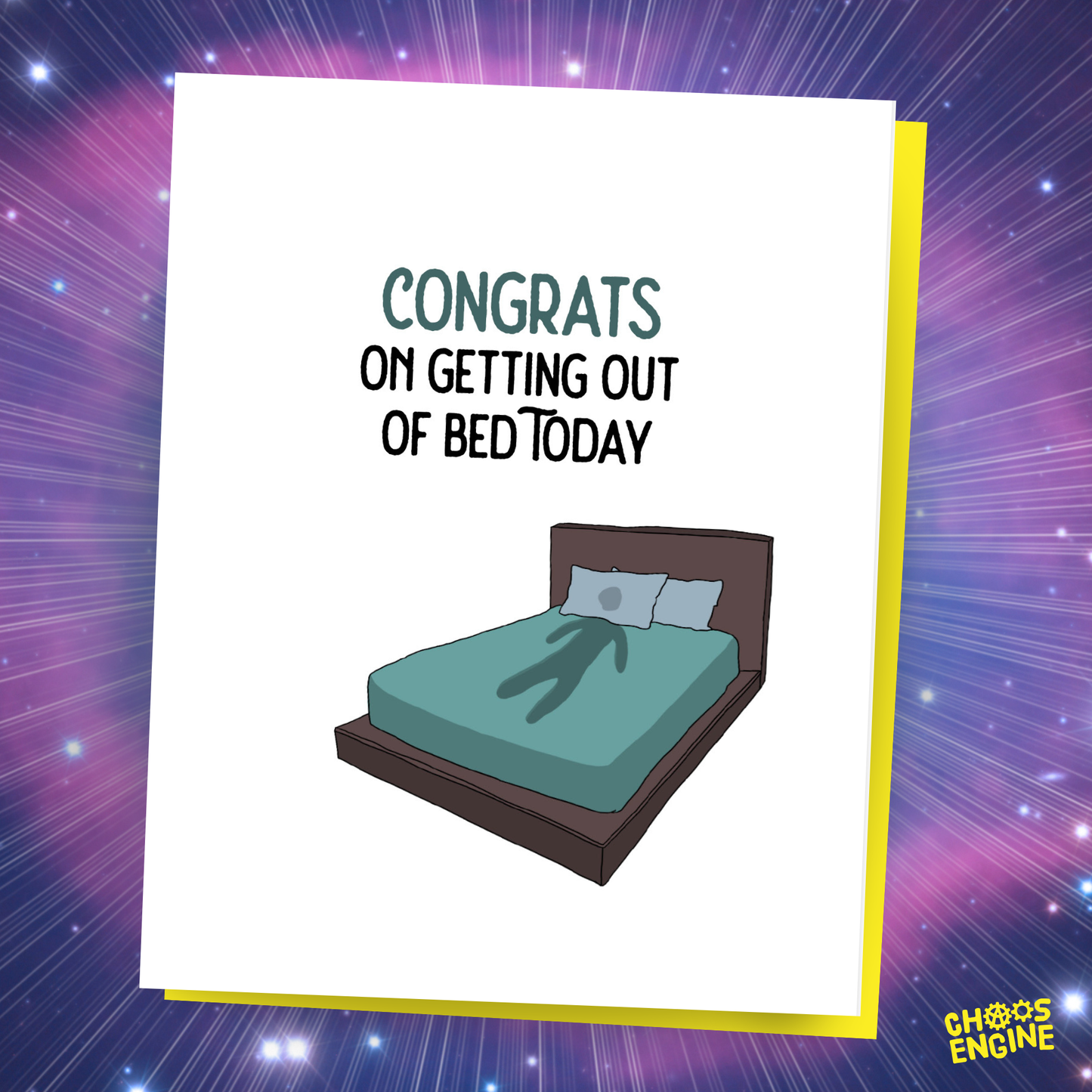 Congrats on Getting Out of Bed Today card