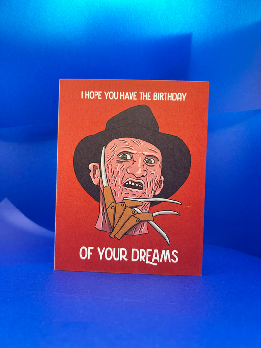 Freddy Krueger birthday card