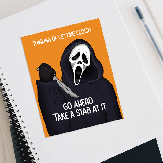 Ghostface birthday card