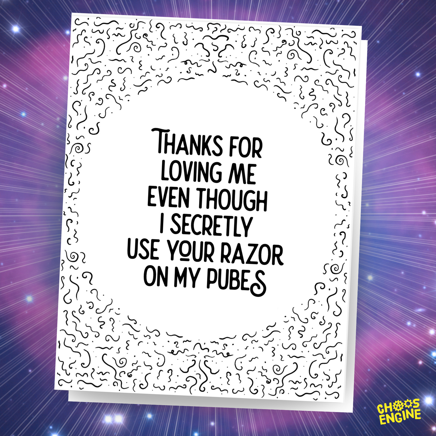 Pube Razor card