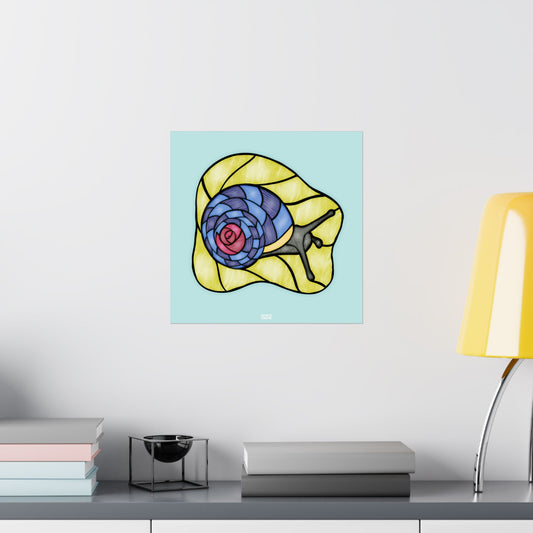 Stained Glass Snail poster