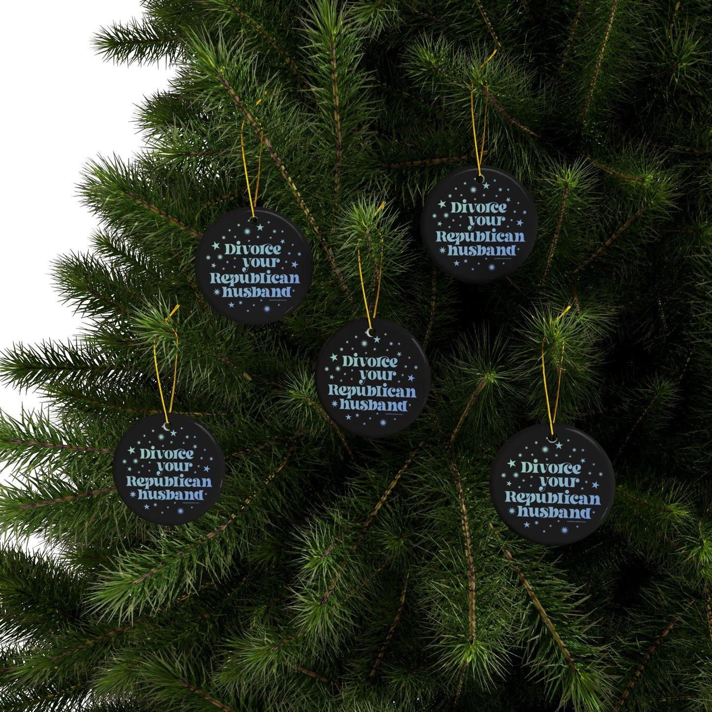 Divorce Your Republican Husband ceramic ornament