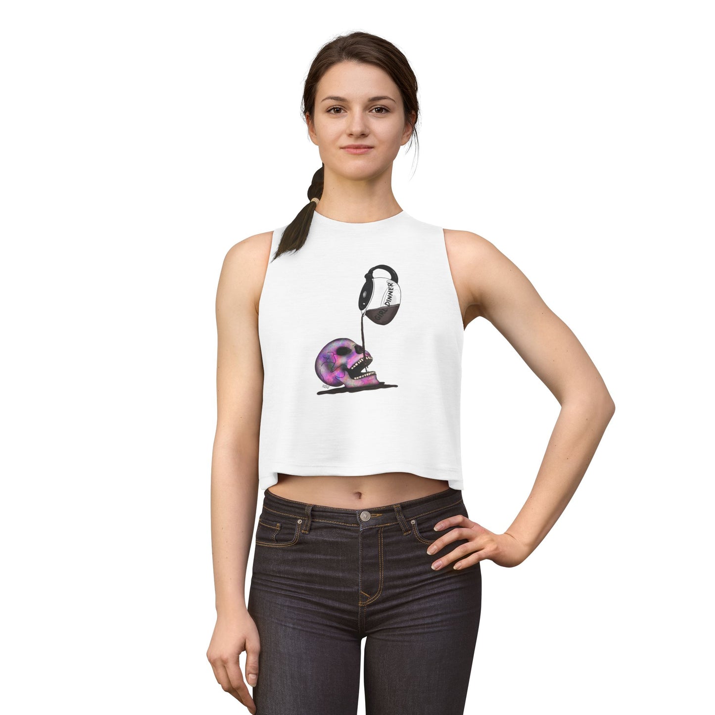 Girl Dinner cropped tank