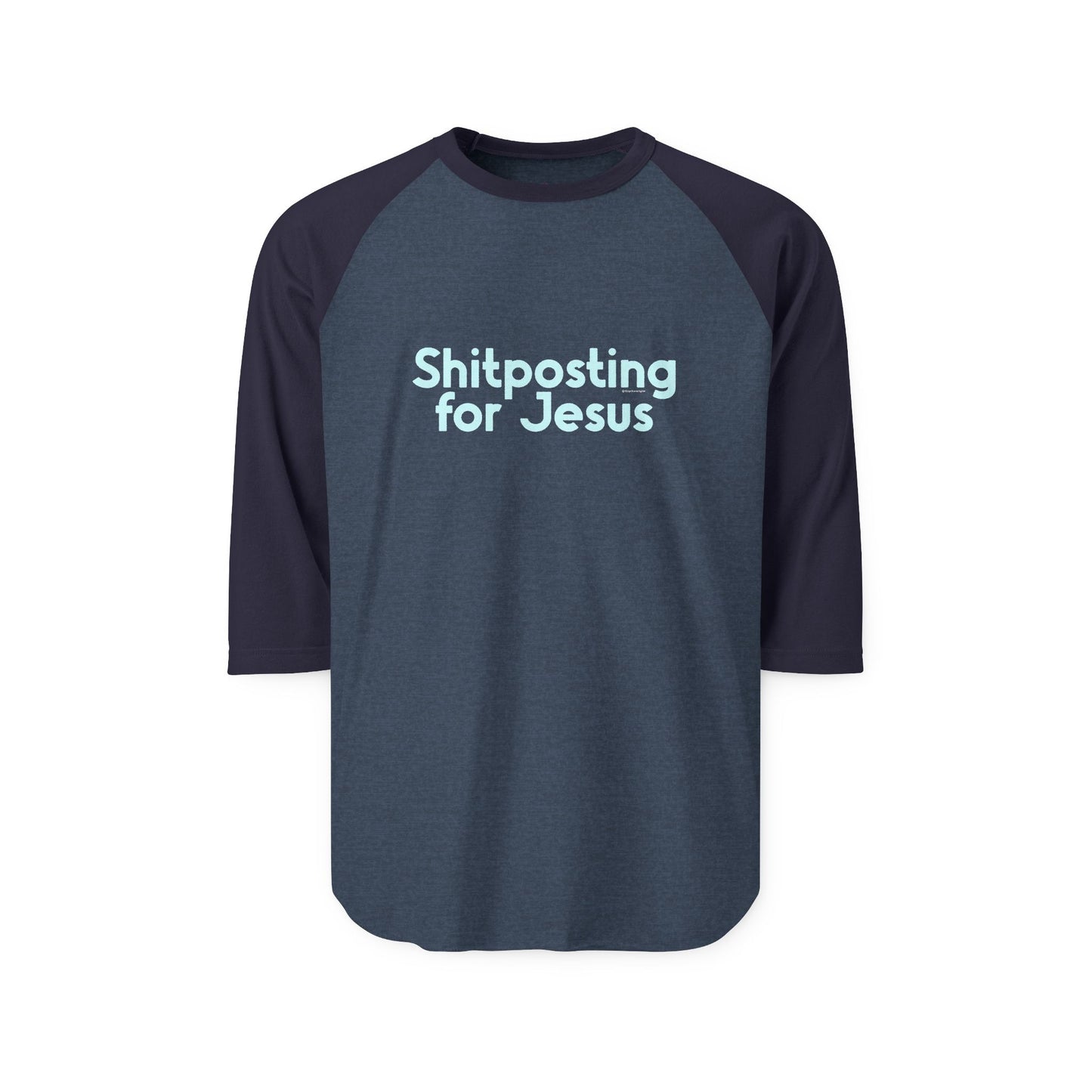 Shitposting for Jesus unisex raglan shirt