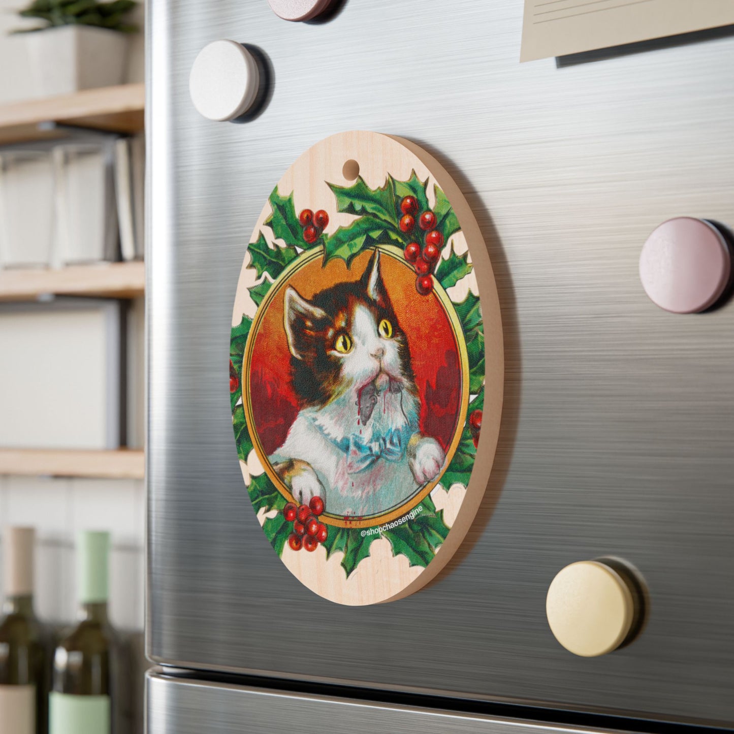Not Even a Mouse wooden ornament/magnet combo