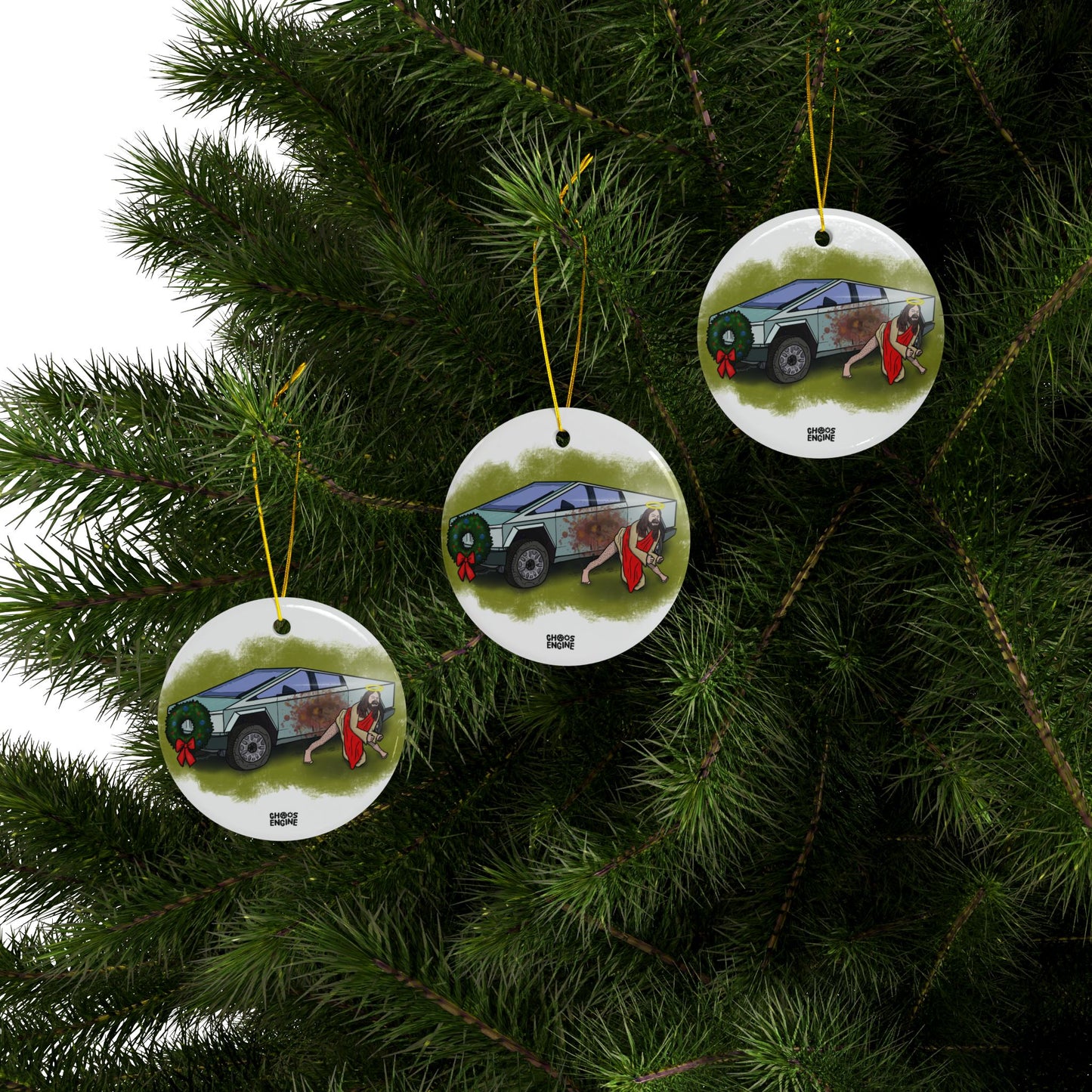 Merry Sh*tsmas ceramic ornament
