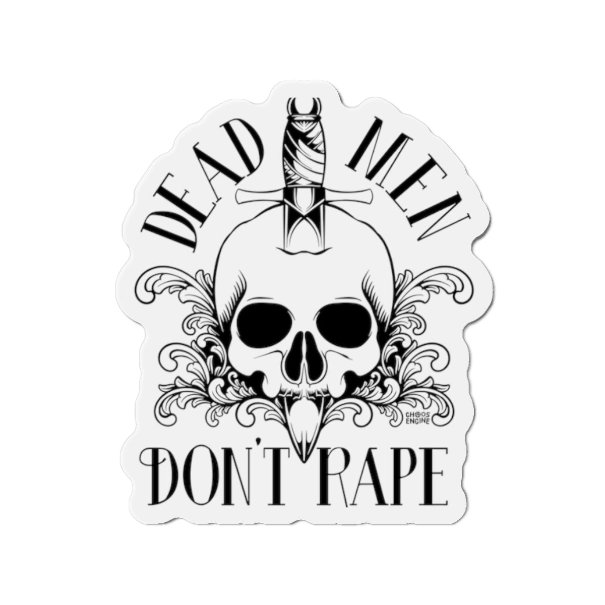Dead Men Don't Rape die-cut magnet