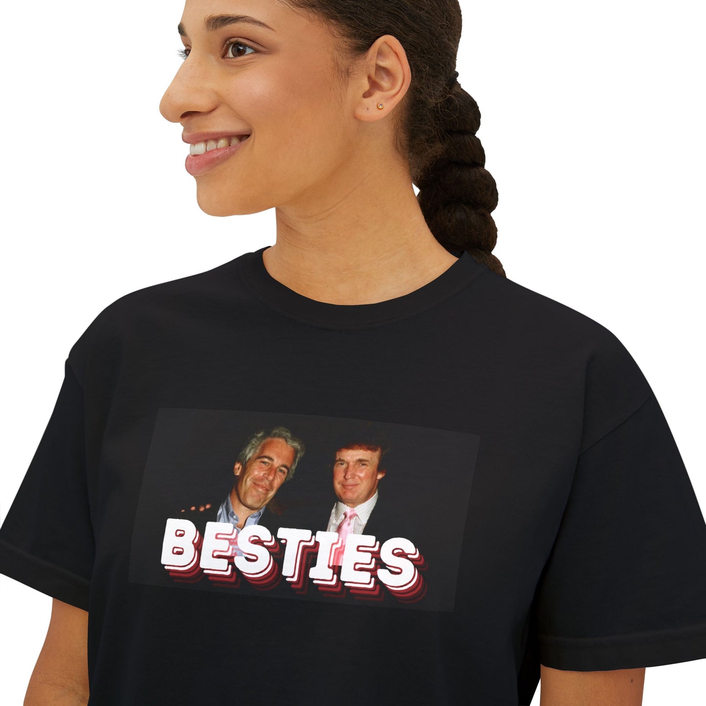 BESTIES Trump Epstein boxy tee