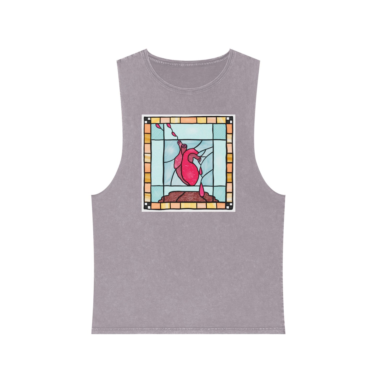 Heart of Stained Glass stonewash tank top