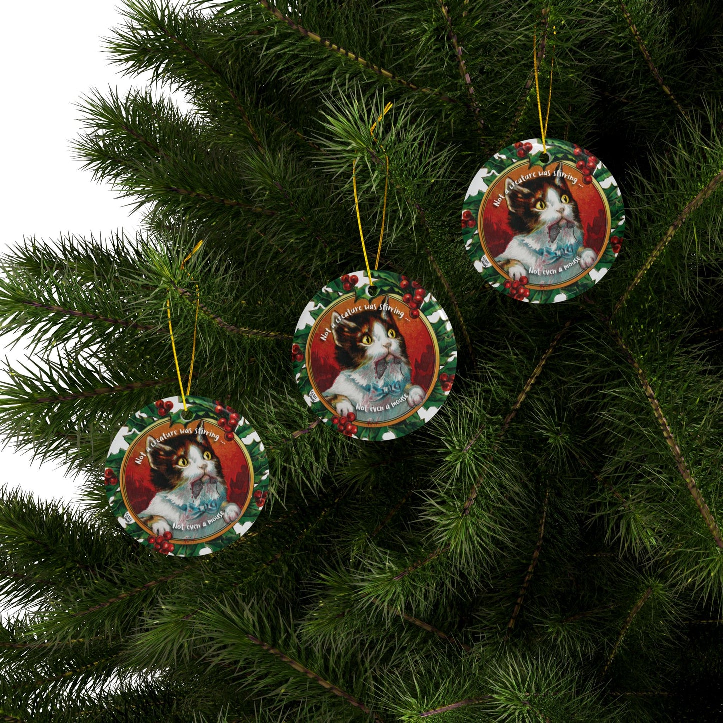 Not Even a Mouse ceramic ornament