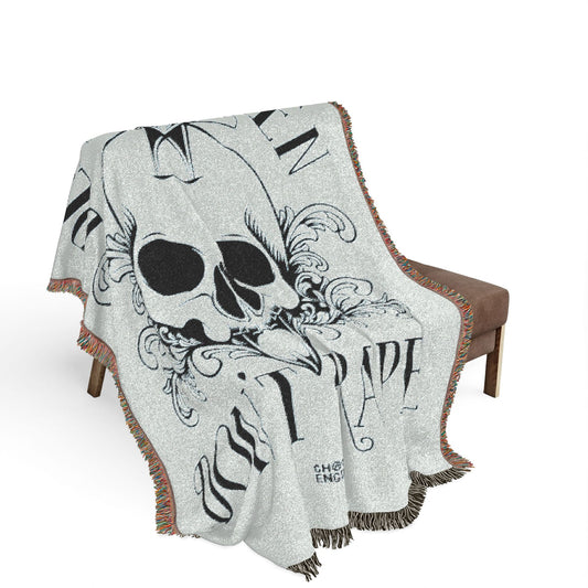 Dead Men Don't Rape woven blanket