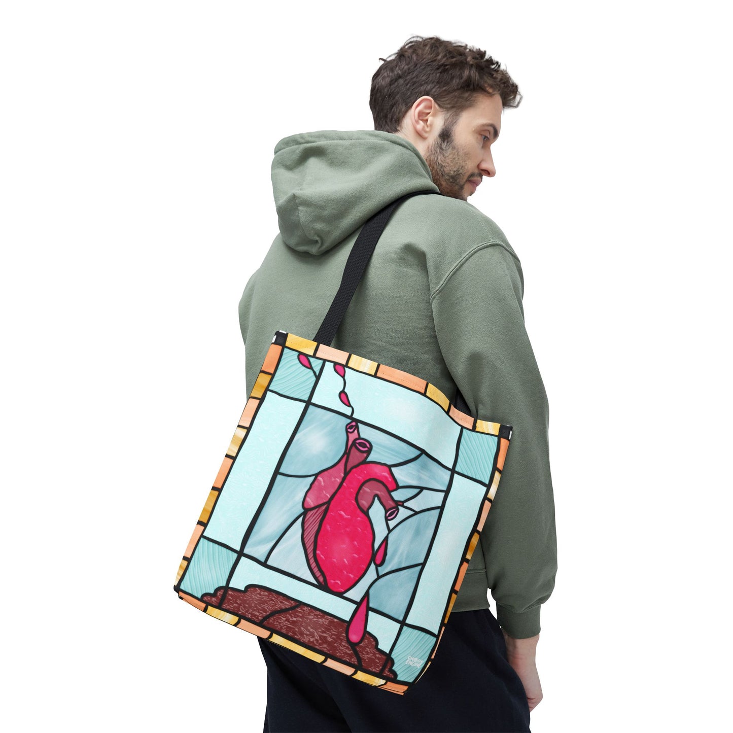 Heart of Stained Glass tote bag