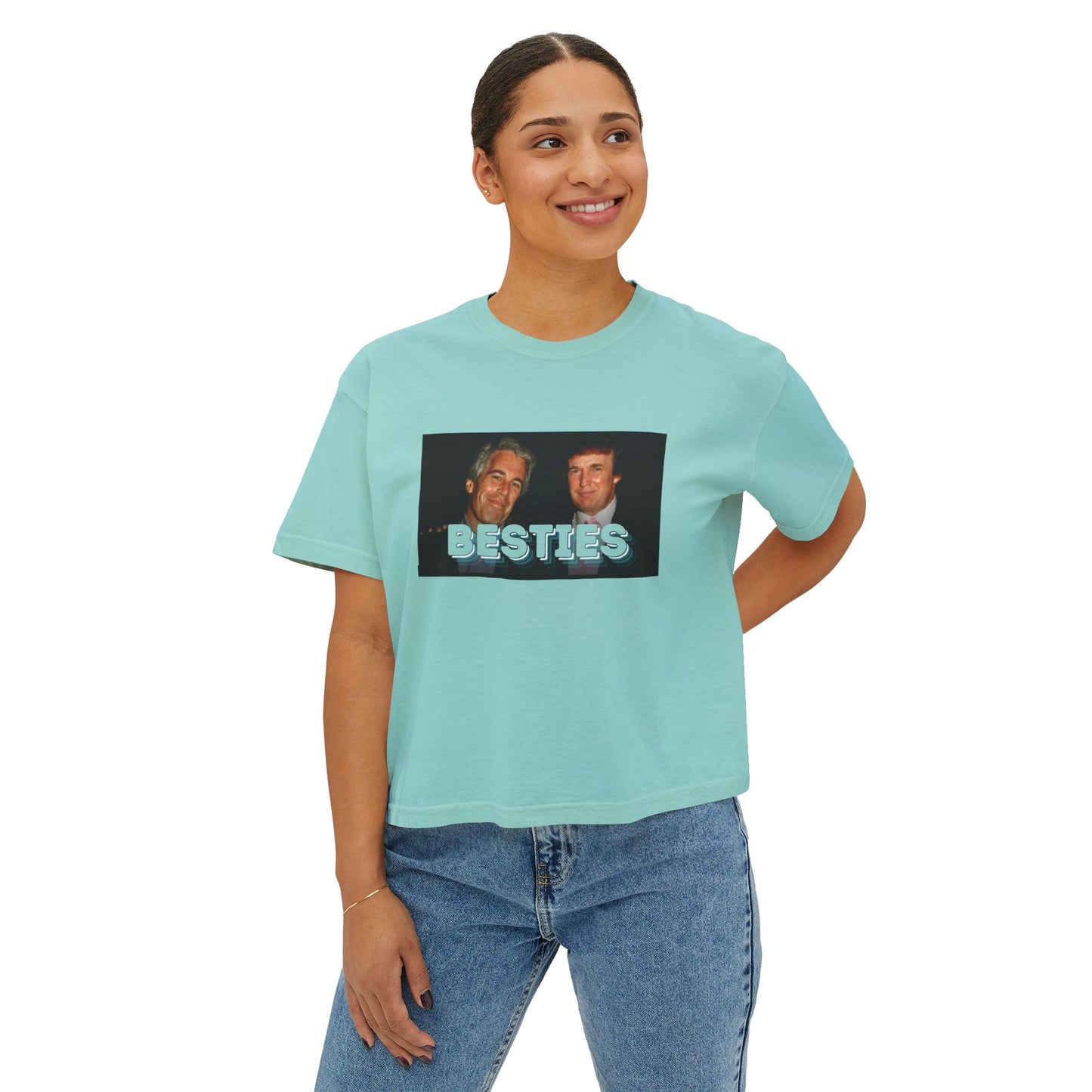 BESTIES Trump Epstein boxy tee
