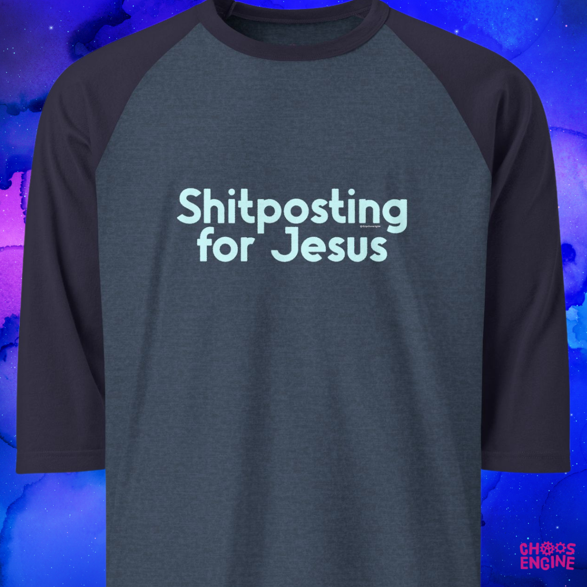 Shitposting for Jesus unisex raglan shirt
