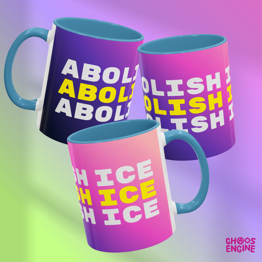 Abolish ICE colorful mug