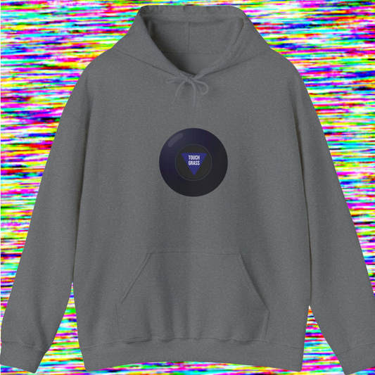 Touch Grass Magic 8-Ball hoodie
