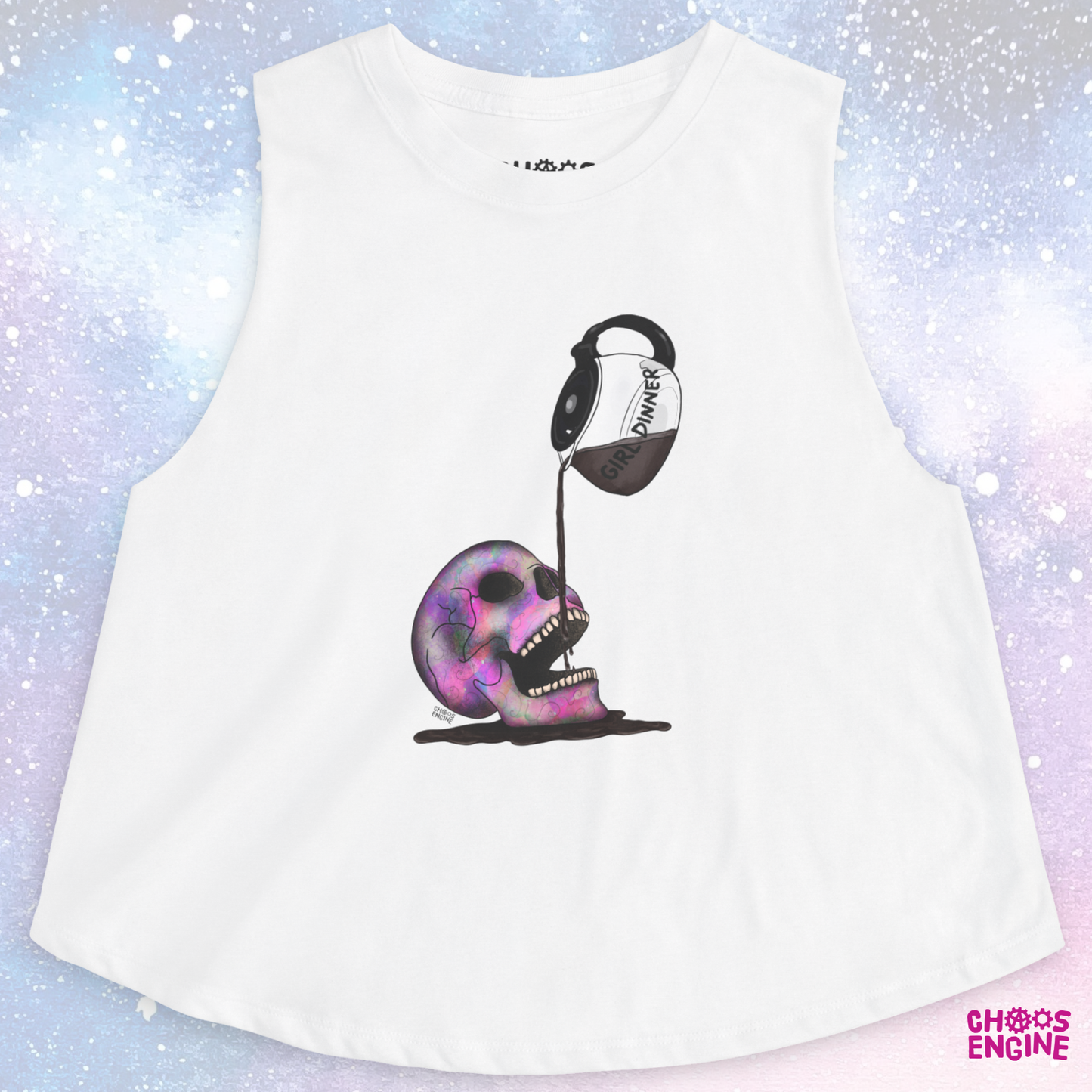 Girl Dinner cropped tank