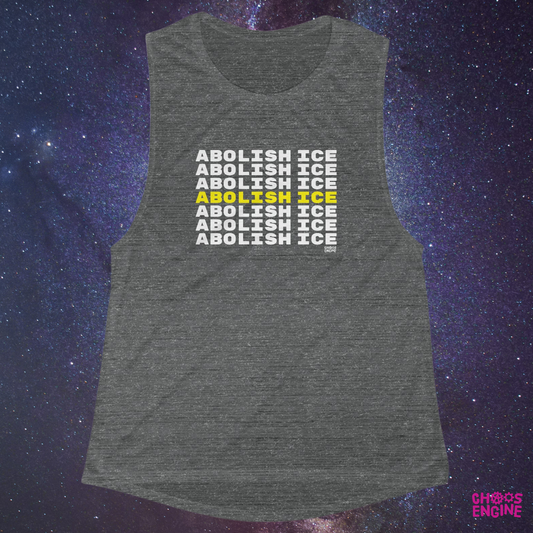 Abolish ICE women's flowy scoop muscle tank