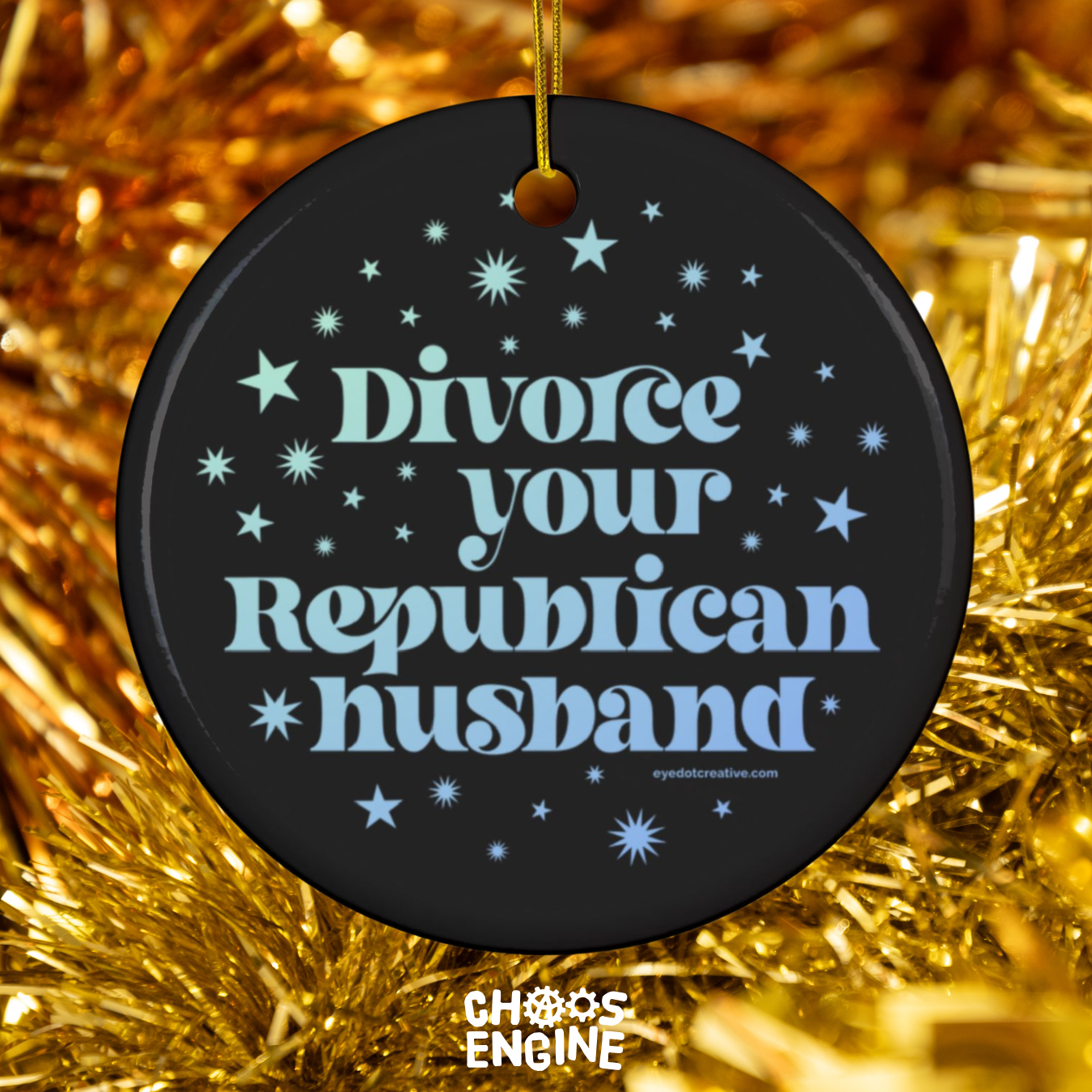 Divorce Your Republican Husband ceramic ornament