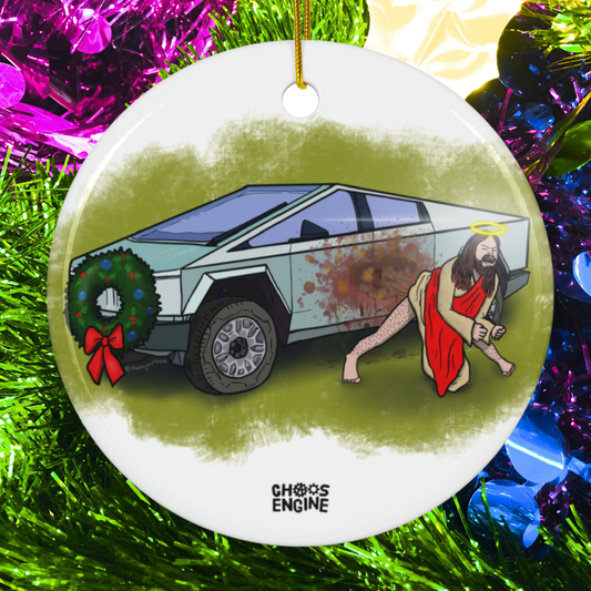 Merry Sh*tsmas ceramic ornament