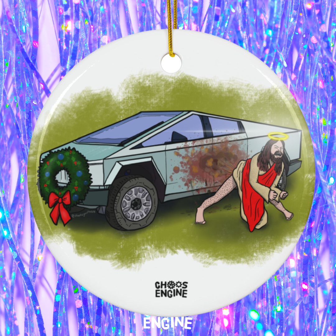 Merry Sh*tsmas ceramic ornament