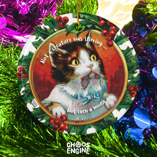 Not Even a Mouse ceramic ornament