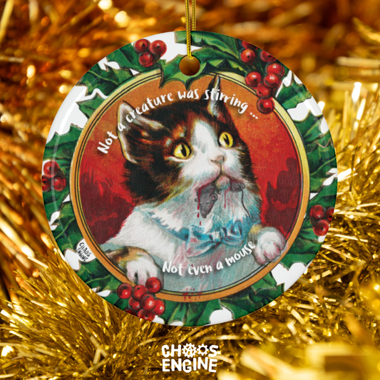 Not Even a Mouse ceramic ornament