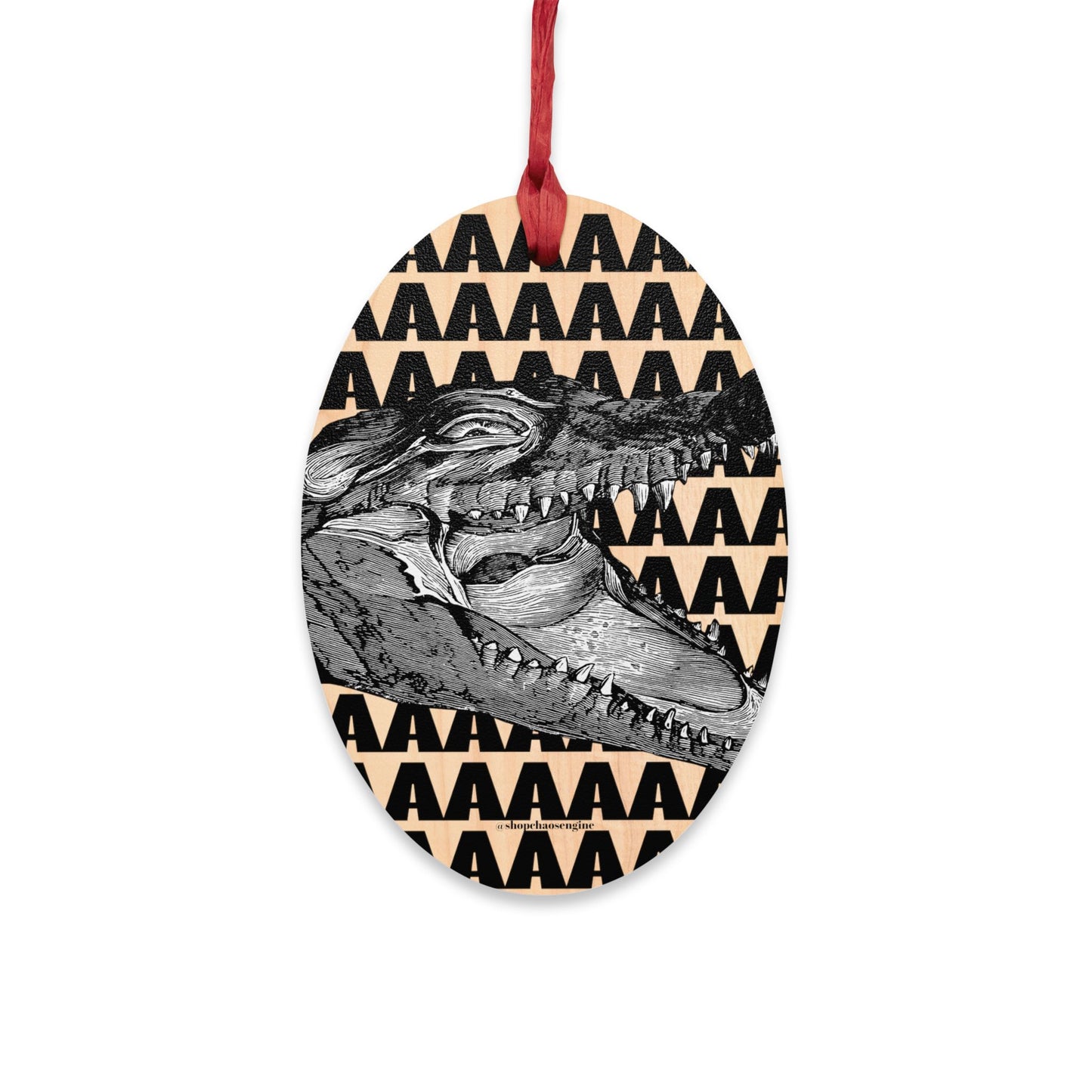 AAAAAAAH wooden ornament with magnet back