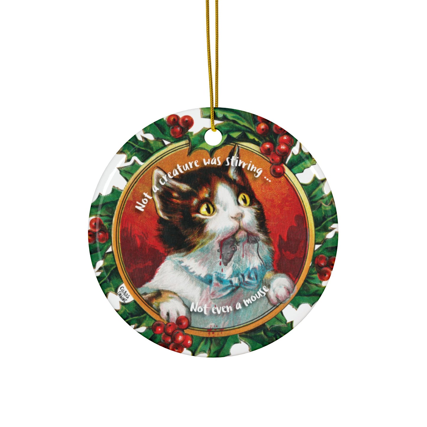 Not Even a Mouse ceramic ornament