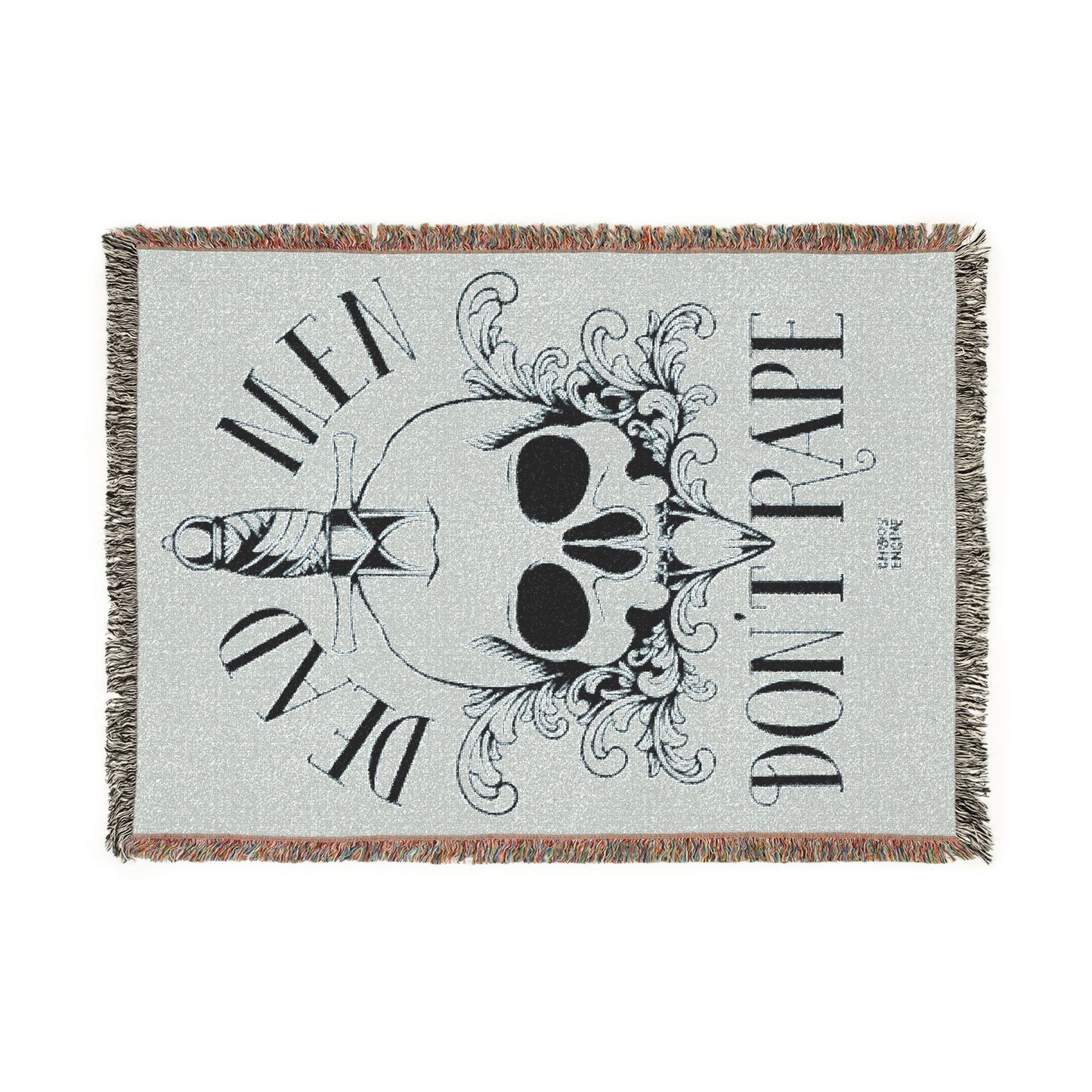 Dead Men Don't Rape woven blanket