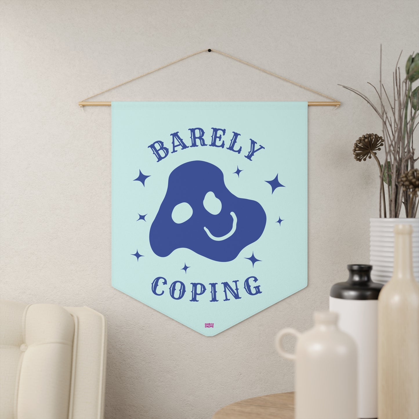 Barely Coping hanging pennant