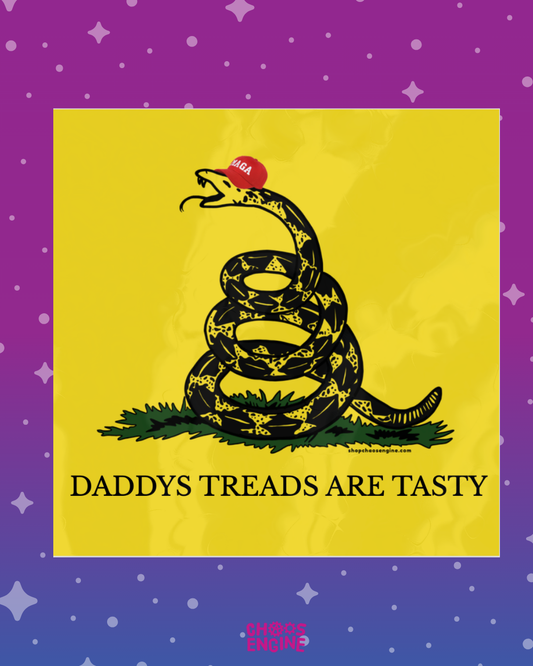 Daddy's Treads Are Tasty sticker