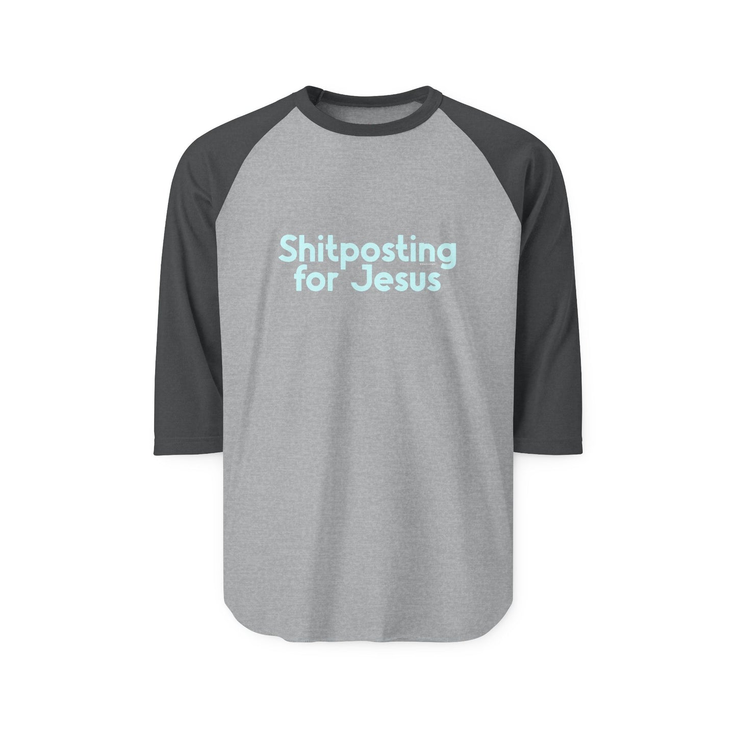 Shitposting for Jesus unisex raglan shirt