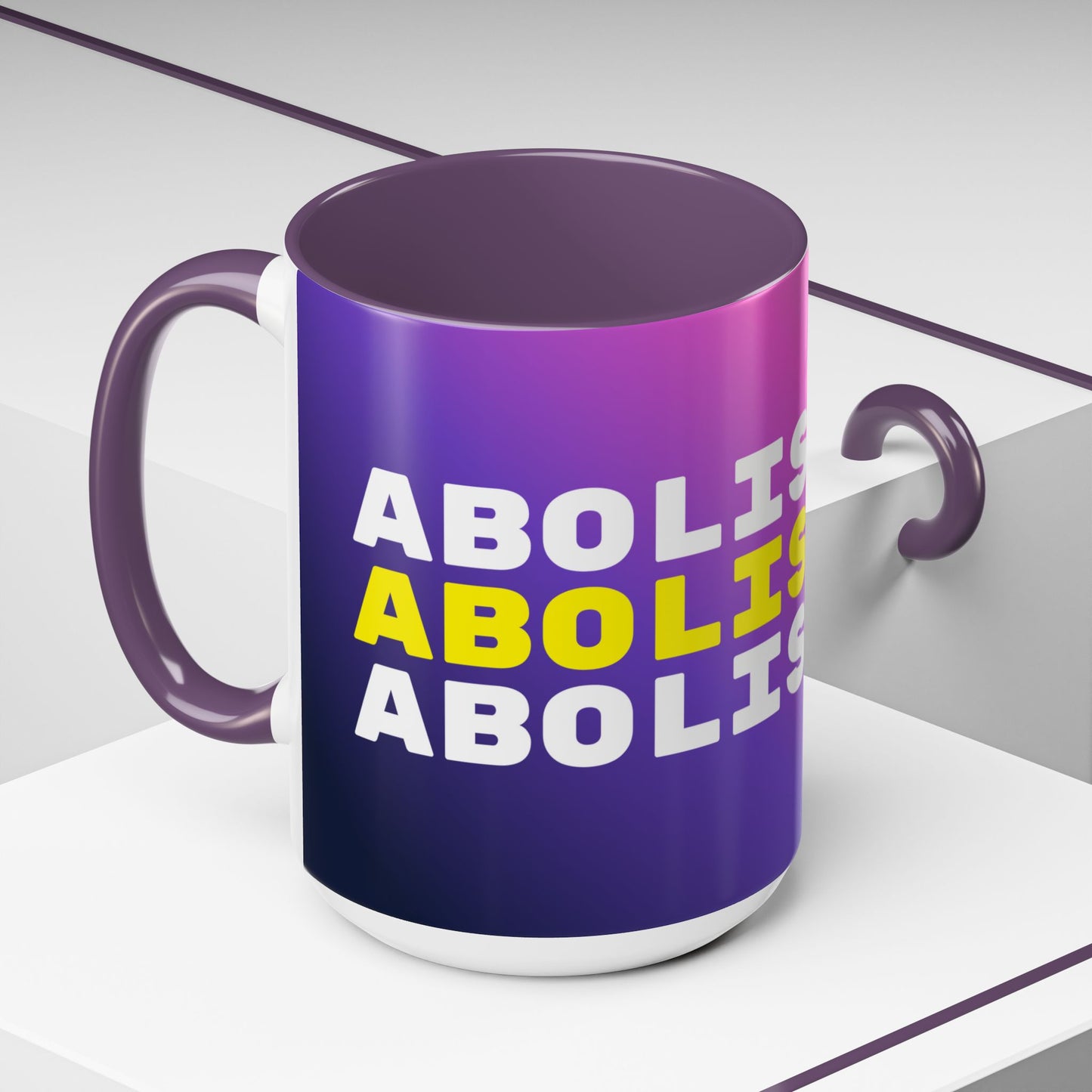 Abolish ICE colorful mug