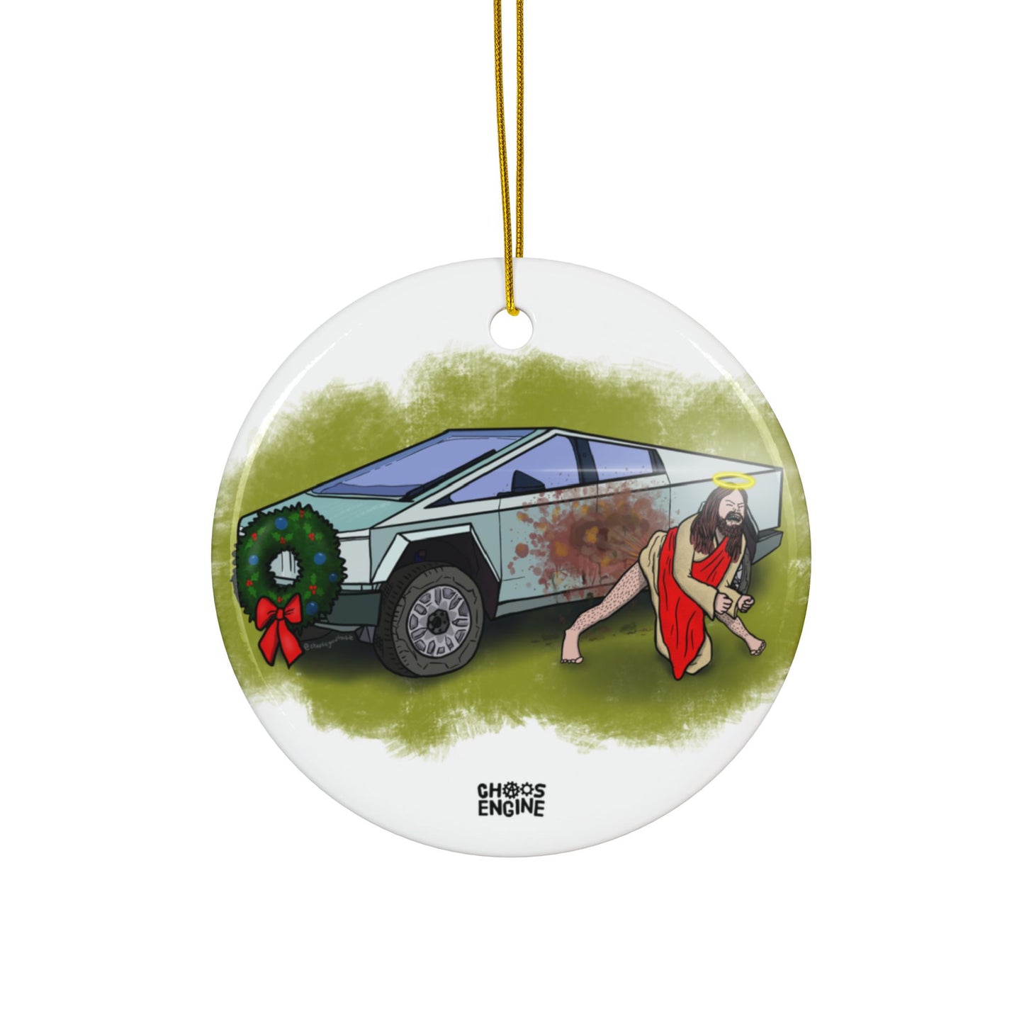 Merry Sh*tsmas ceramic ornament