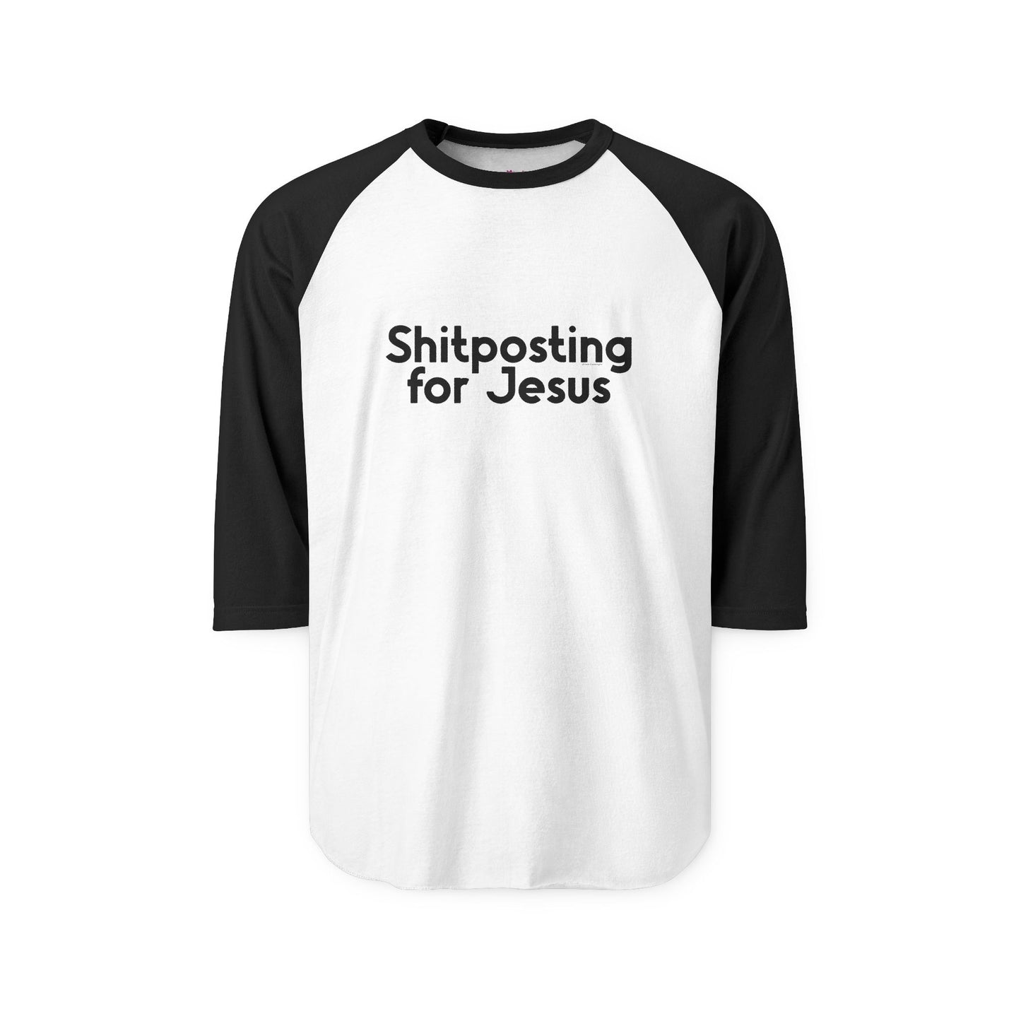 Shitposting for Jesus unisex raglan shirt