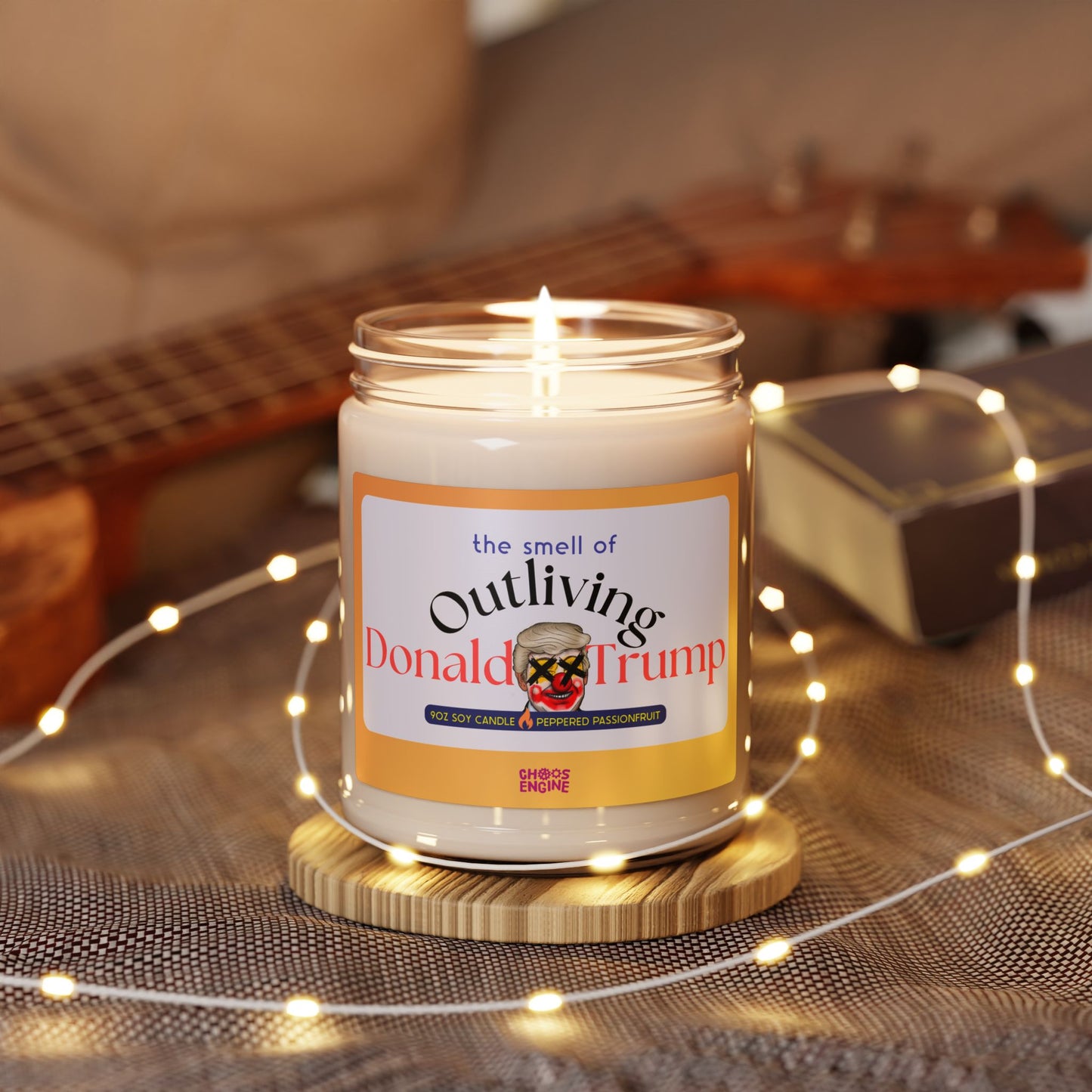 The Smell of Outliving Donald Trump scented soy candle