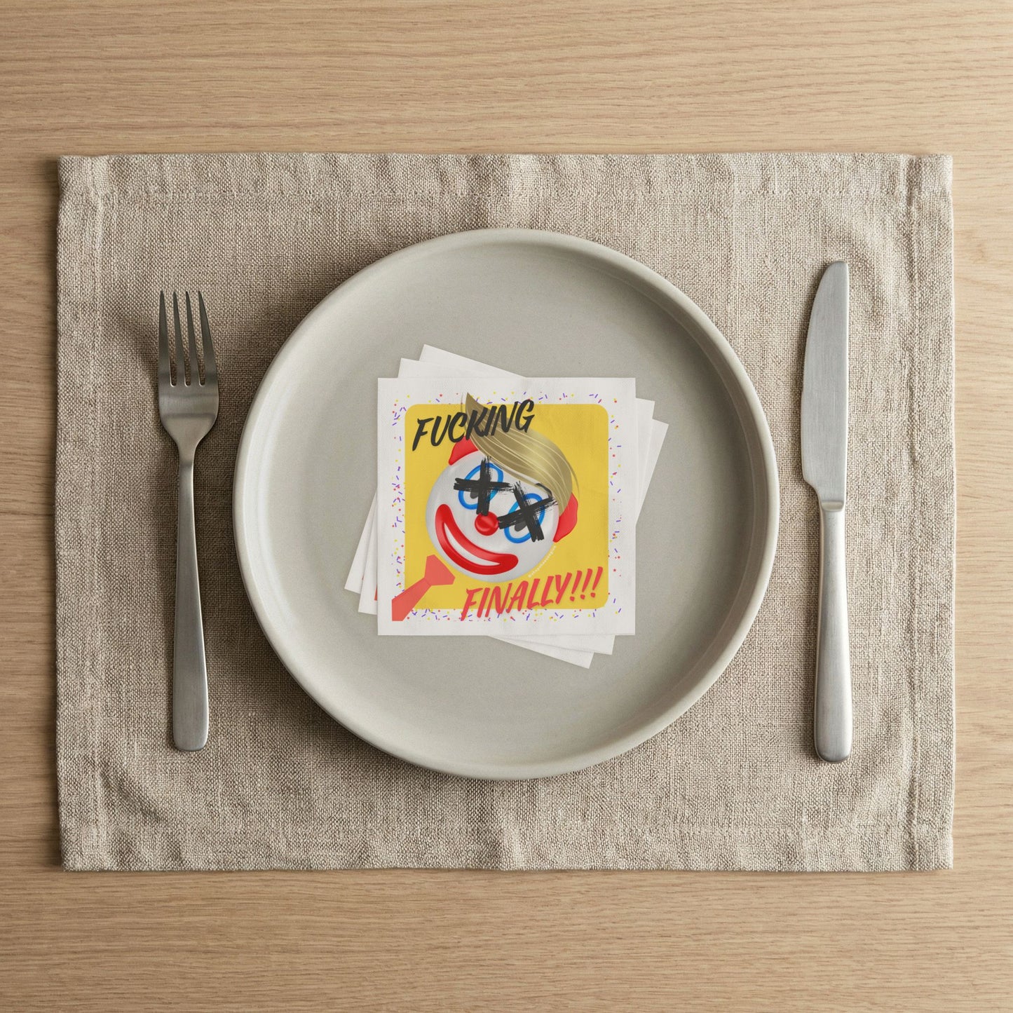Fucking Finally!! Dead Clown party napkins