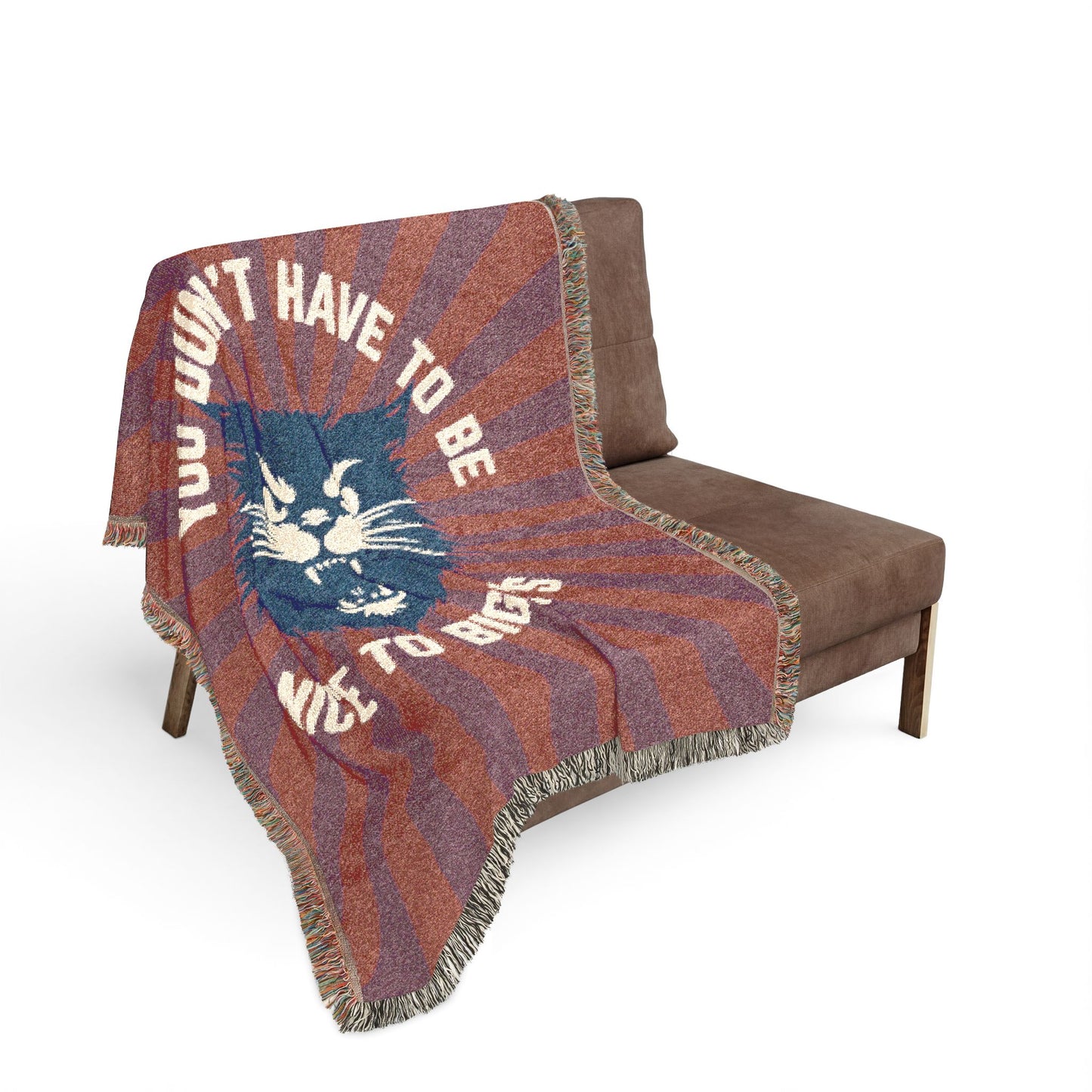Don't Have to be Nice to Bigots woven cotton blanket