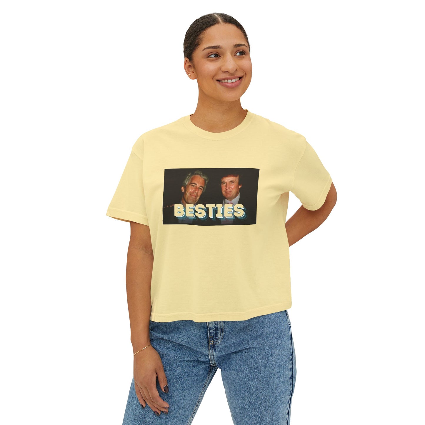 BESTIES Trump Epstein boxy tee