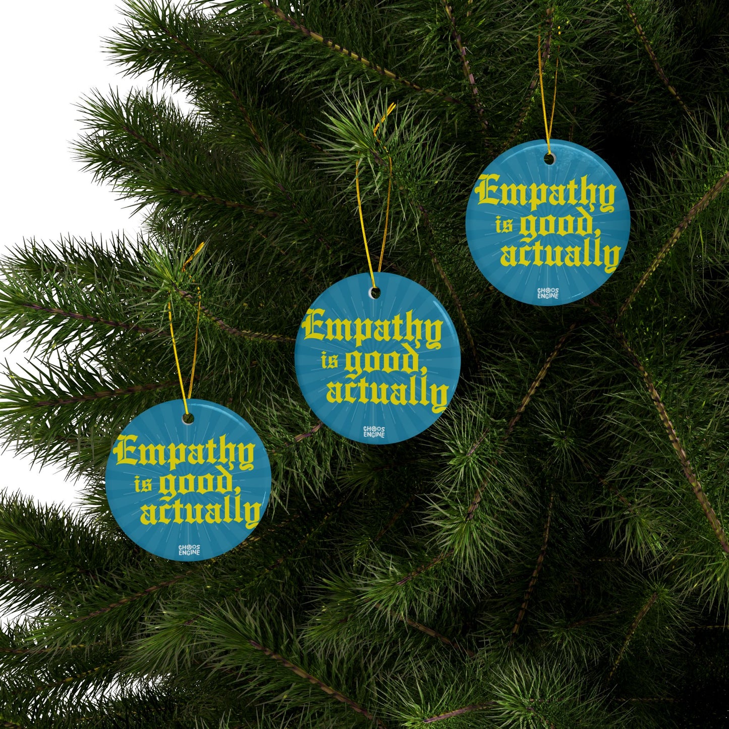 Empathy Is Good, Actually ceramic ornament