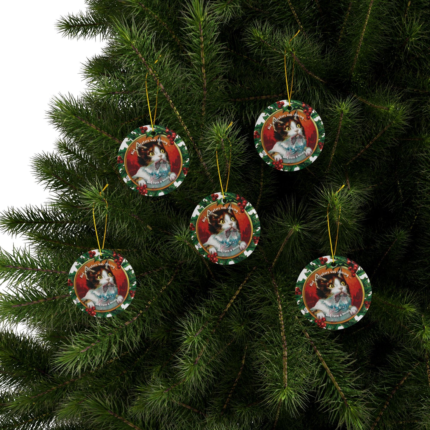 Not Even a Mouse ceramic ornament