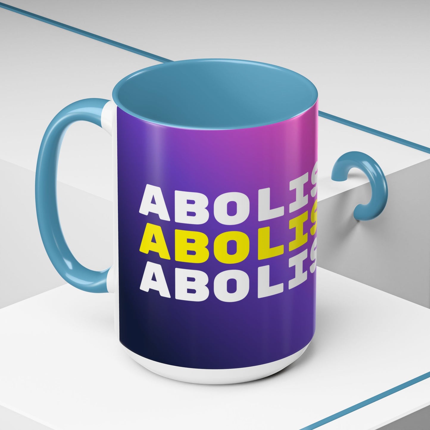 Abolish ICE colorful mug